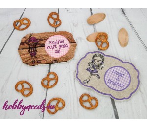 ITH Mug Rugs - Bayrische Mädels